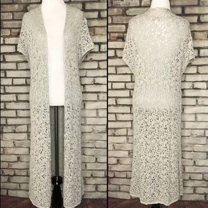 Coldwater Creek Metallic Gray Knit Sweater